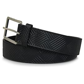 Bottega Veneta-Bottega Veneta Black Embossed Leather Belt-Black