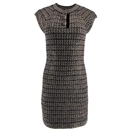 Chanel-Neues Paris / Kleid mit CC-Schmuckknöpfen von Byzance-Mehrfarben