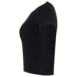 Max Mara-Max Mara Weekend Cap-Sleeve Top in Black Cotton-Black