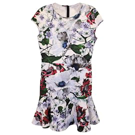 Erdem-Erdem Floral Cap Sleeve Dress in Multicolor Viscose-Other