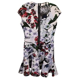 Erdem-Erdem Floral Cap Sleeve Dress in Multicolor Viscose-Other