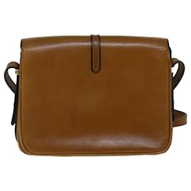 Bally-BALLY Shoulder Bag Leather Brown Auth ac2272-Brown