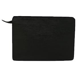 Louis Vuitton-LOUIS VUITTON Epi Pochette Homme Clutch Bag Black M52522 LV Auth th4161-Black