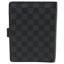 Louis Vuitton-LOUIS VUITTON Damier Graphite Agenda MM Agenda de día Cover R20242 LV Auth 56897-Otro