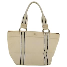Burberry-BURBERRY Blue Label Tote Bag Lona Bege Auth ar10721-Bege