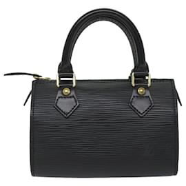 Louis Vuitton-LOUIS VUITTON Sac à main Epi Mini Speedy 2façon SPO Black LV Auth 56796UNE-Noir