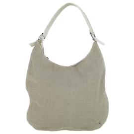 Fendi-FENDI Shoulder Bag Canvas Beige Auth bs9075-Beige