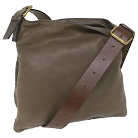 Autre Marque-BOTTEGAVENETA INTRECCIATO Shoulder Bag Leather Brown Auth ep2148-Brown