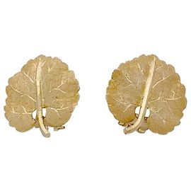 Boucles d'oreilles Buccellati, "Feuilles", or jaune. Autre