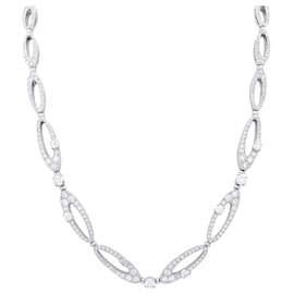 Bulgari-Bulgari „Elisia“-Halskette, Weißgold und Diamanten.-Andere