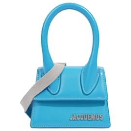 Jacquemus-Jacquemus Le Chiquito Canvas Strap Blue Leather-Blue