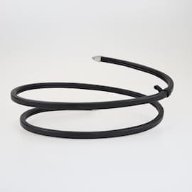 Bottega Veneta-Cinturón Espiral Negro-Negro