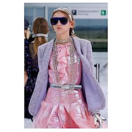 Chanel-Airport Runway Lavender Tweed Jacket-Lavender