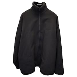 Balenciaga-Balenciaga-Jacke mit hohem Kragen und Reißverschluss aus schwarzem Polyester-Schwarz