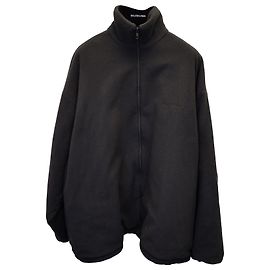 Balenciaga Veste Zippée à Col Montant en Polyester Noir Noir