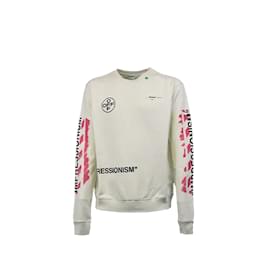 Autre Marque-Diag stencil slim crewneck white-Other,Python print