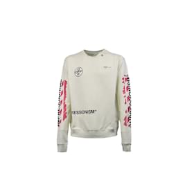 Autre Marque-Diag stencil slim crewneck white-Other,Python print