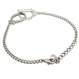 Dior-Logo Chain Bracelet-Silvery
