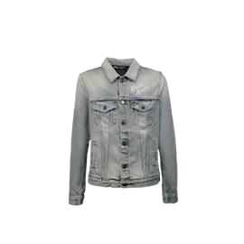 Palm Angels-Sacred heart denim jacket-Other,Python print