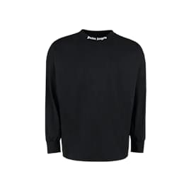 Palm Angels-linedd Logo Over Tee L/S-Schwarz