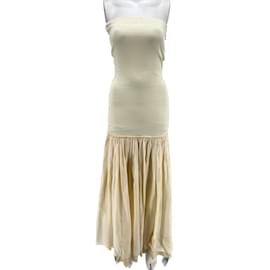 Autre Marque-NON SIGNE / UNSIGNED  Dresses T.International S Linen-Cream