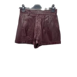 Isabel Marant-ISABEL MARANT  Shorts T.fr 36 leather-Dark red