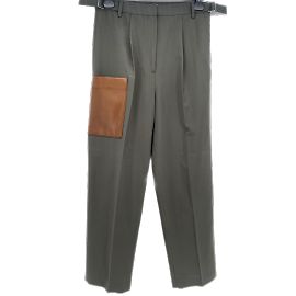 Pantalón TIBI T.US 4 poliéster Caqui