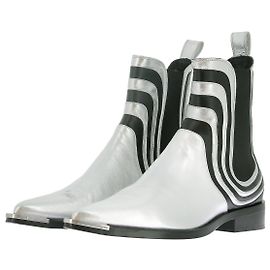 PACO RABANNE  Boots T.eu 43 leather Silvery