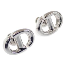 Dior-CD Navy Stud Earrings  E1594CDNMT_D000-Silvery