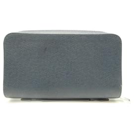 Louis Vuitton-Louis Vuitton Taiga Zippy XL Clutch Leather Clutch Bag M42098 in Very Good Condition-Blue