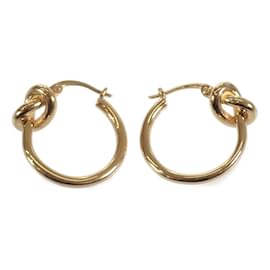 Céline-Knot Hoop Earrings  46N556Bra.35or-Golden