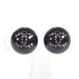 Chanel-CC Crystal Stud Earrings  AB7368-Black