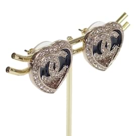 Chanel-CC Heart Studded Earrings  ABB664 b14145 NR576-Golden