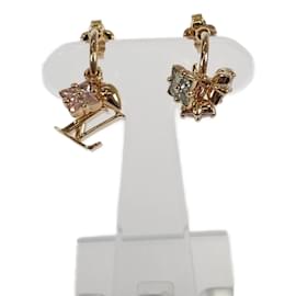 Louis Vuitton-Louis Vuitton Loulougram Hoop Earrings Metal Earrings M00787 in Excellent condition-Golden