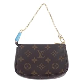 Louis Vuitton-Louis Vuitton Monogram Vivienne Animation Mini Pochette Accessoires Canvas Shoulder Bag M81637 in Excellent condition-Brown