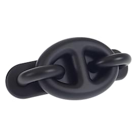 Hermès-Hermes Trimaillon PM Chaine d'Ancre Hair Accessory  Leather Hair Accessory H231033G 02TU in Excellent condition-Black