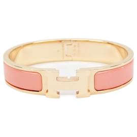 Hermès-Hermes Clic H Bracelet Enamel Bracelet in Excellent condition-Pink