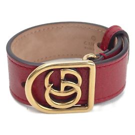 Pulseira Gucci GG Marmont Pulseira de couro em bom estado Vermelho