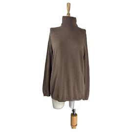 Autre Marque Donna Lane Pullover Braun Baumwolle Kaschmir Angora Braun
