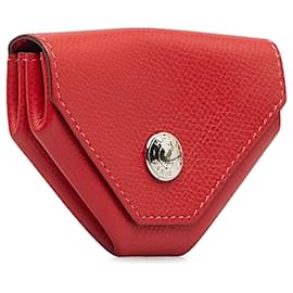 Hermès-Hermes Vermelho Le 24 bolsa de moedas-Vermelho