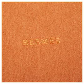 Hermès-Hermes Orange Cashmere Scarf-Orange