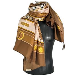 Lenço Burberry de seda multicolorido Multicor