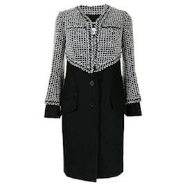 Chanel-9K$ Neue Tweed-Jacke mit Juwelenknöpfen-Schwarz