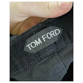 Tom Ford-Pantaloni slim fit Tom Ford in cotone nero-Nero
