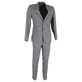 Prada-Conjunto de traje de dos piezas Prada en lana gris-Gris