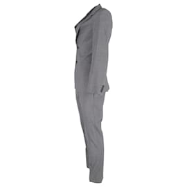Prada-Conjunto de traje de dos piezas Prada en lana gris-Gris