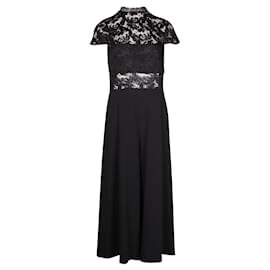 Alice + Olivia-Elysia Black Jumpsuit with Laces-Black