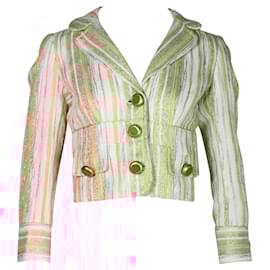 Dolce & Gabbana-Multicolor Tweed  Cropped Jacket-Other