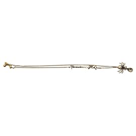 Alexander Mcqueen-Signature Beetle Necklace -Golden,Metallic