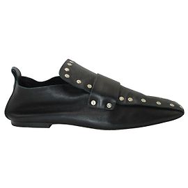Céline Mocassins à rivets en cuir noirs Noir